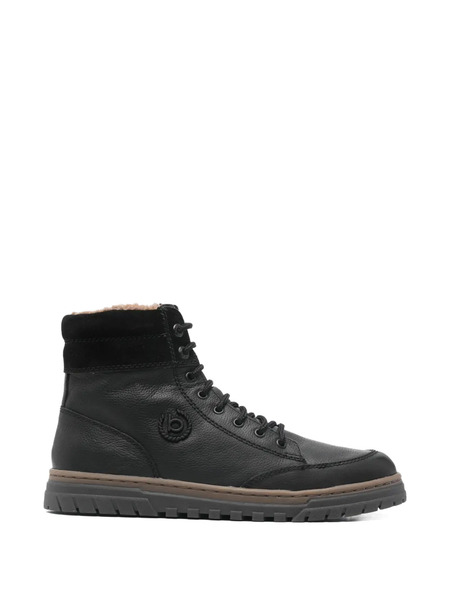  Bugatti Lace-up Panelled Booties - Black 