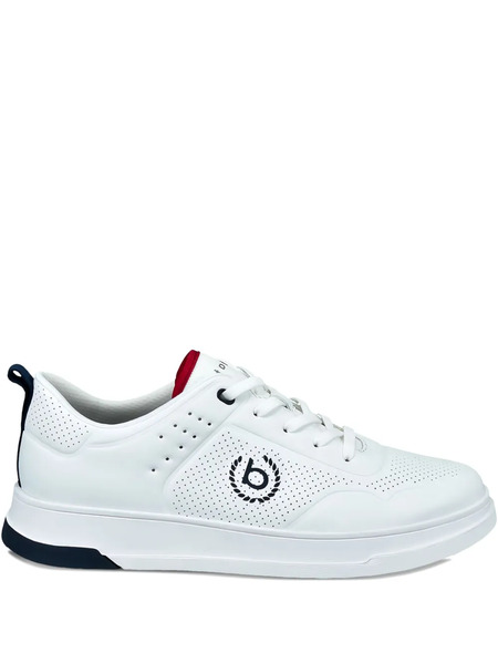  Bugatti Perforated Logo Sneakers - White 
