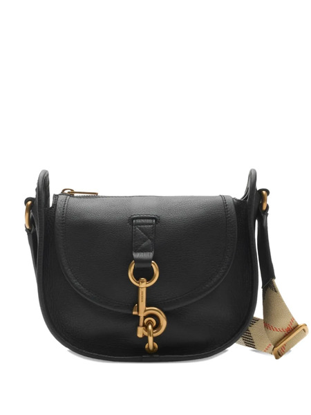  Burberry B-buckle Saddle Cross Body Bag - Black 