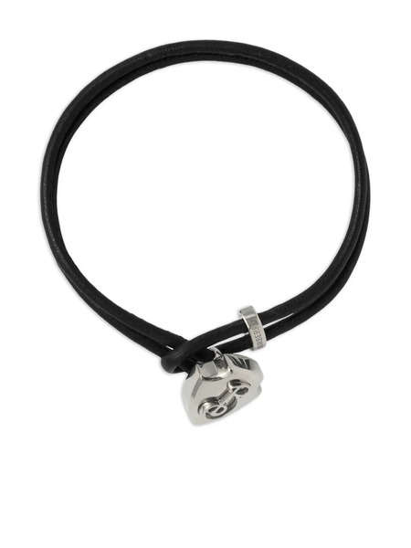  Burberry B Shield Leather Bracelet - Black 
