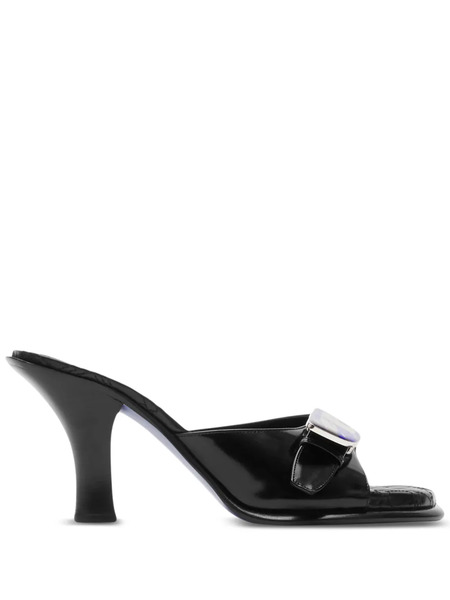  Burberry Bay Leather Sandals - Black 