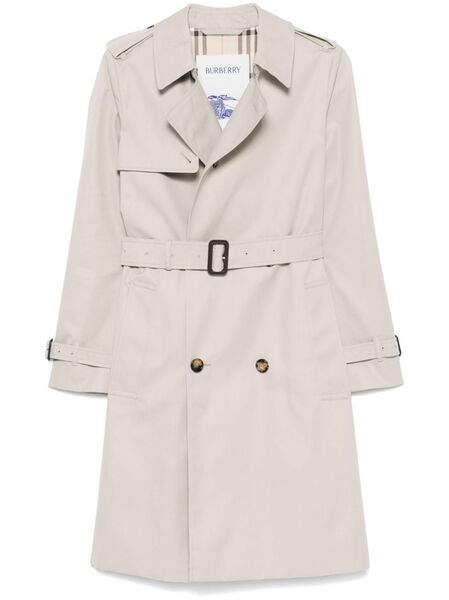  Burberry Belted Trench Coat - Grey 