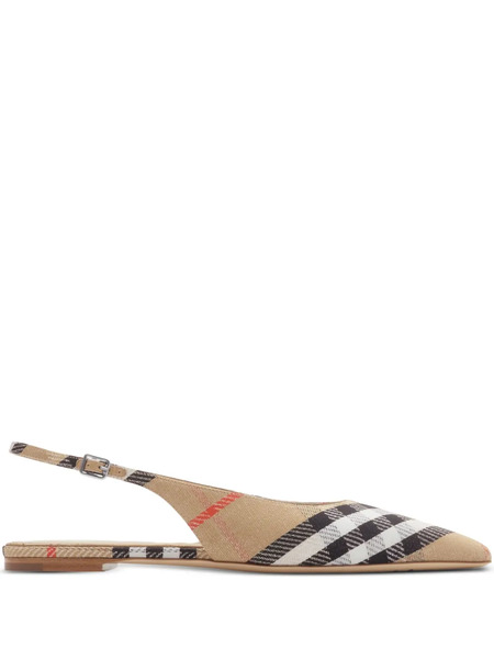  Burberry Birdie Flat Pumps - Brown 