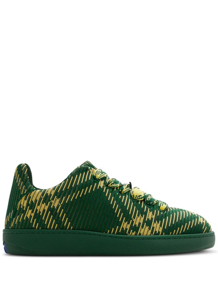  Burberry Box Checked Sneakers - Green 