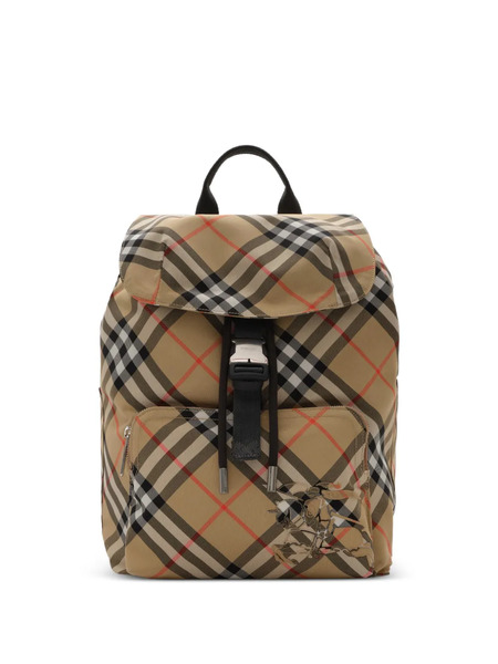  Burberry Check Backpack - Neutrals 
