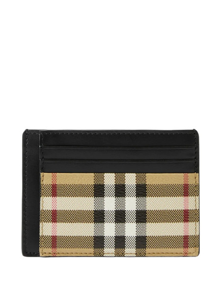  Burberry Check Card Holder - Neutrals 