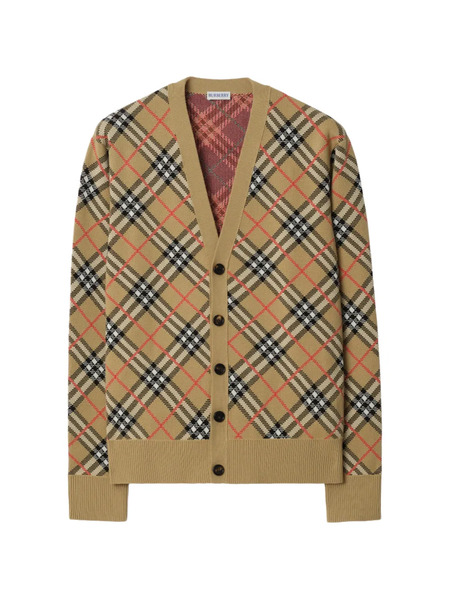  Burberry Check Cardigan - Neutrals 