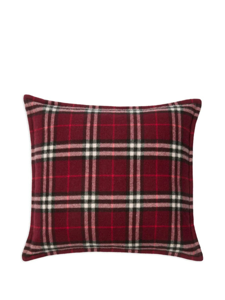  Burberry Check Cashmere Pillow - Red 