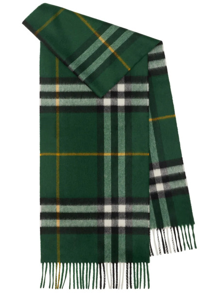  Burberry Check Cashmere Scarf - Green 