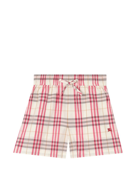  Burberry Check Cotton Shorts - Neutrals 
