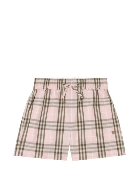  Burberry Check Cotton Shorts - Pink 