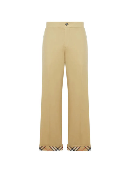  Burberry Check-cuff Trousers - Neutrals 