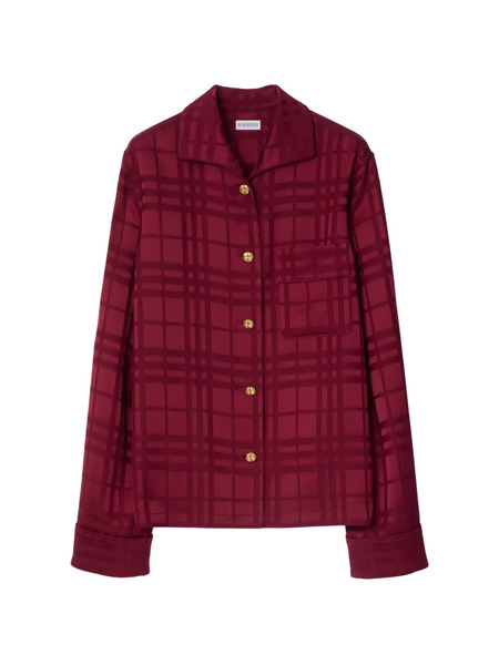  Burberry Check Pajama Top - Red 