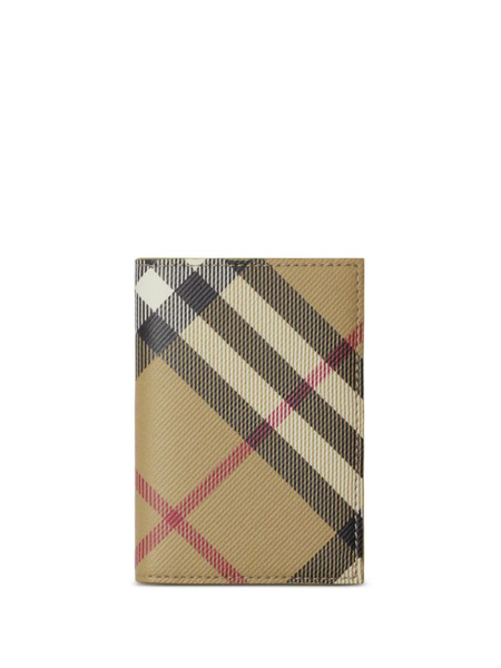  Burberry Check-pattern Bi-fold Card Holder - Neutrals 