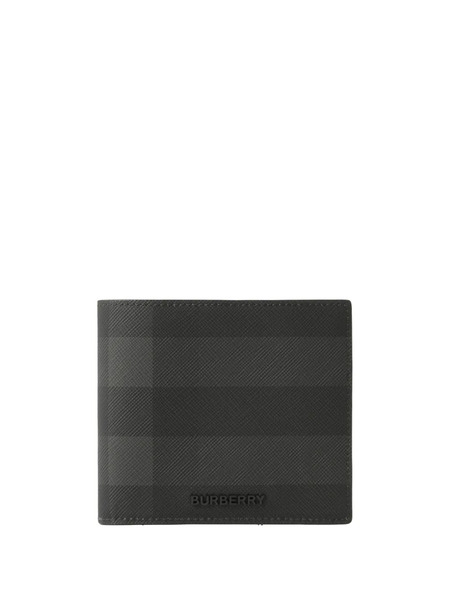  Burberry Check-pattern Bi-fold Wallet - Black 