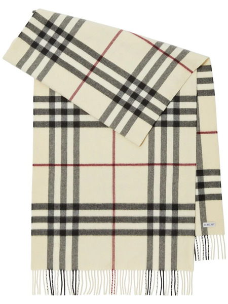  Burberry Check-pattern Cashmere Scarf - Neutrals 