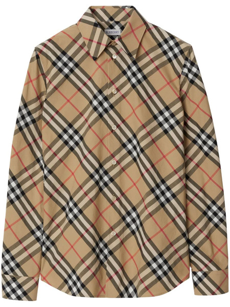  Burberry Check-pattern Cotton Shirt - Neutrals 