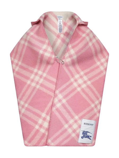  Burberry Check-pattern Hooded Scarf - Pink 
