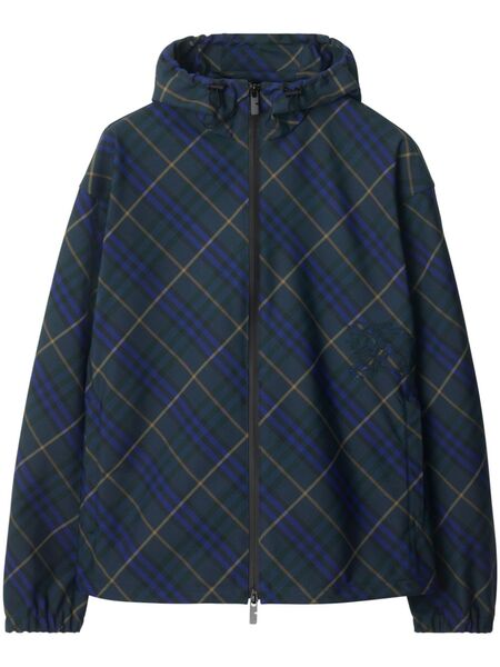  Burberry Check-pattern Jacket - Blue 