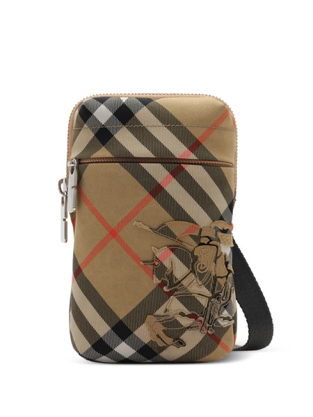  Burberry Check Phone Bag - Neutrals 