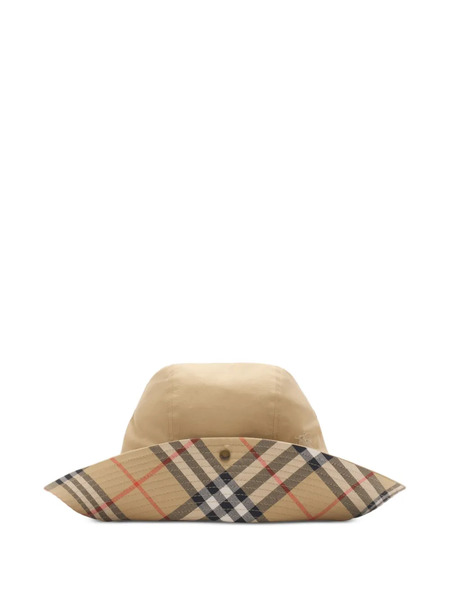  Burberry Check-print Cabardine Hat - Neutrals 