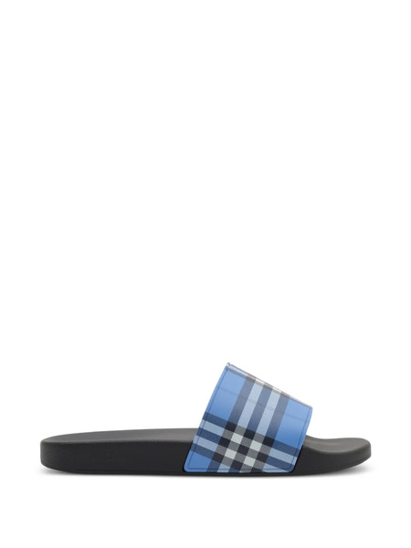  Burberry Check Slides - Blue 