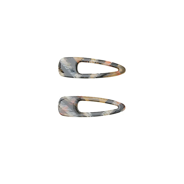  Burberry Check Small Hair Clips - Black 