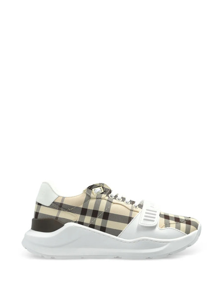  Burberry Check Sneakers - Neutrals 
