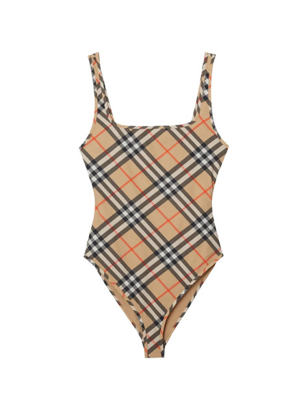  Burberry Check Swimsuit - Neutrals 
