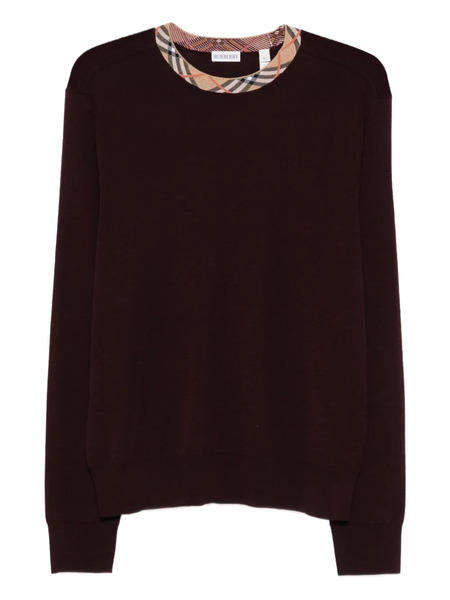  Burberry Check-trim Sweater - Red 