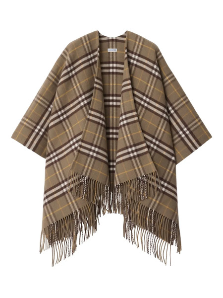  Burberry Checked Cape - Brown 