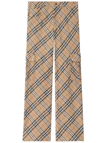  Burberry Checked Cargo Pants - Neutrals 