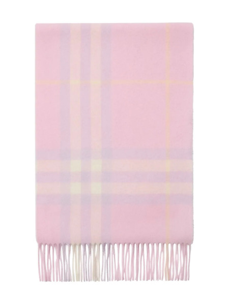  Burberry Checked Cashmere Scarf - Pink 