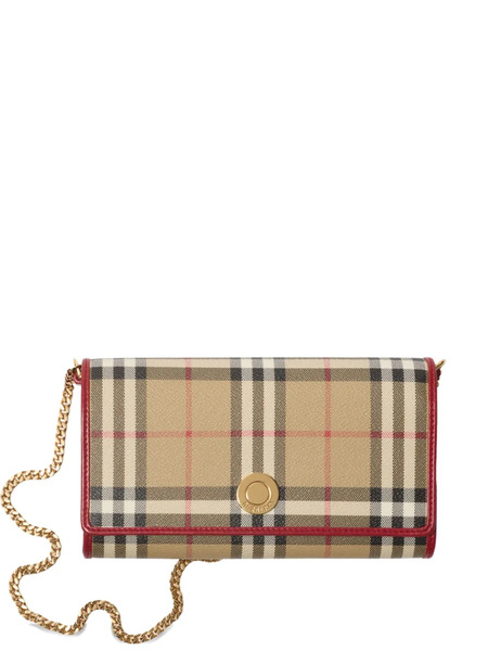  Burberry Checked Chain Mini Bag - Neutrals 