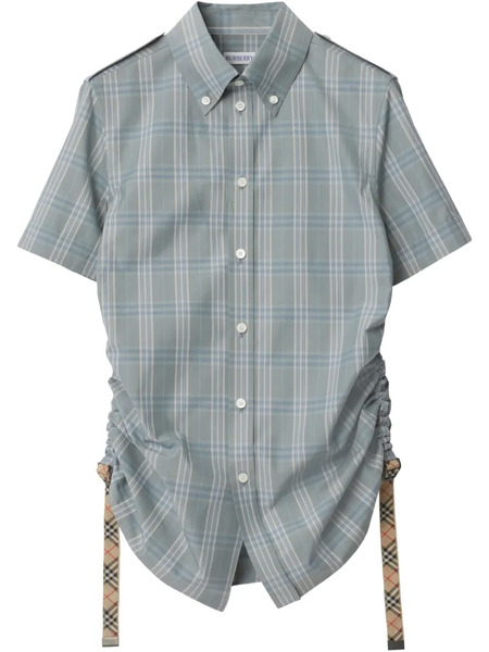  Burberry Checked Cotton Shirt - Blue 