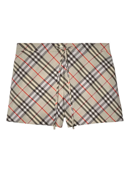  Burberry Checked Cotton Shorts - Neutrals 