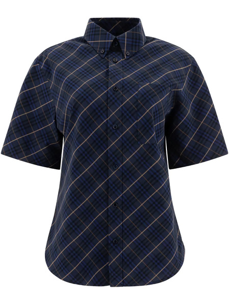  Burberry Checked Shirt - Blue 