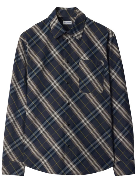  Burberry Checked Shirt - Grey 