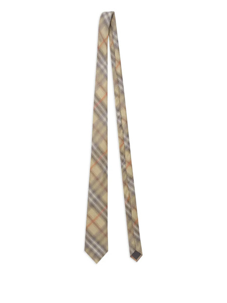  Burberry Checked Silk Tie - Neutrals 