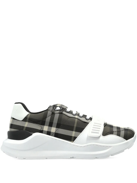  Burberry Checked Strap Sneakers - Green 