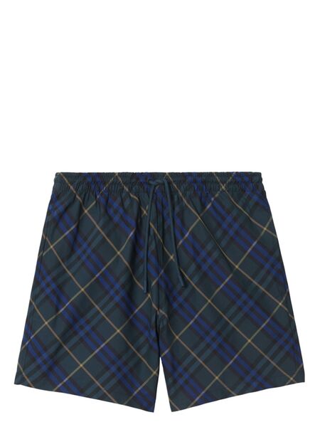  Burberry Checked Swim Shorts - Green 
