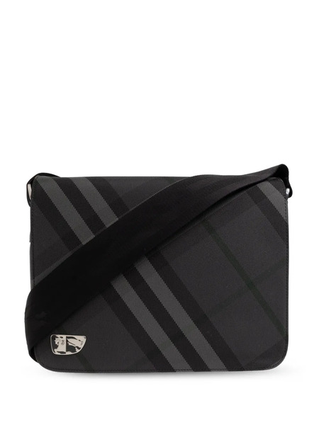  Burberry Checked Tote Bag - Grey 
