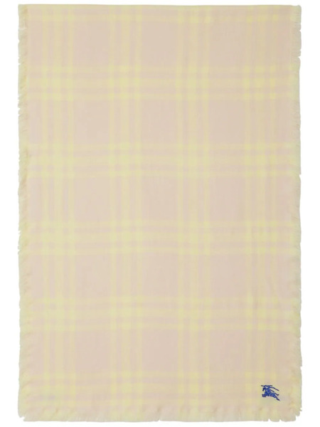  Burberry Checked Wool-silk Reversible Scarf - Pink 