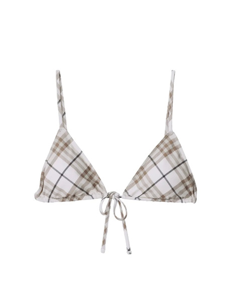  Burberry Checkered Bikini Top - Neutrals 