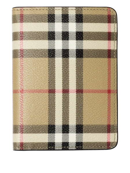  Burberry Checkered Passport Holder - Neutrals 