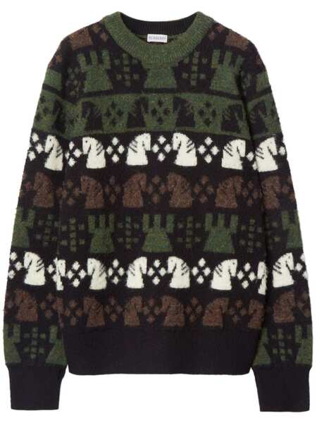  Burberry Chess Wool-blend Jumper - Black 