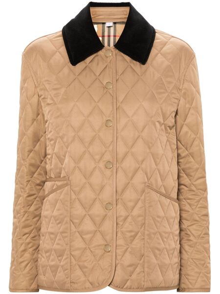  Burberry Corduroy-collar Quilted Jacket - Neutrals 