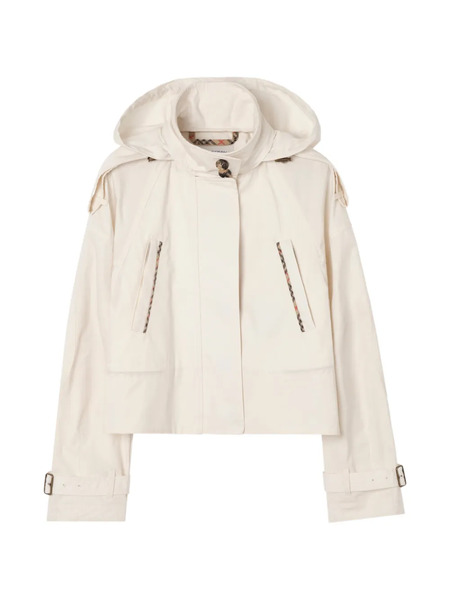  Burberry Cropped Lightweight Cotton Ladymoor Jacket​ - Neutrals 