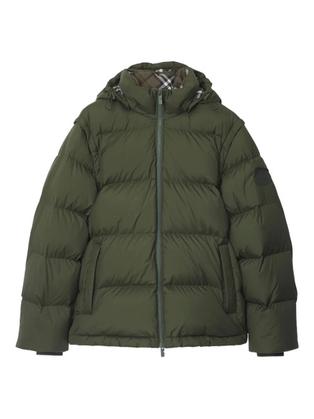  Burberry Detachable-sleeve Puffer Jacket - Green 