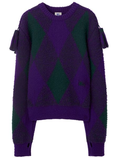  Burberry Diamond-pattern Wool Jumper - Purple 